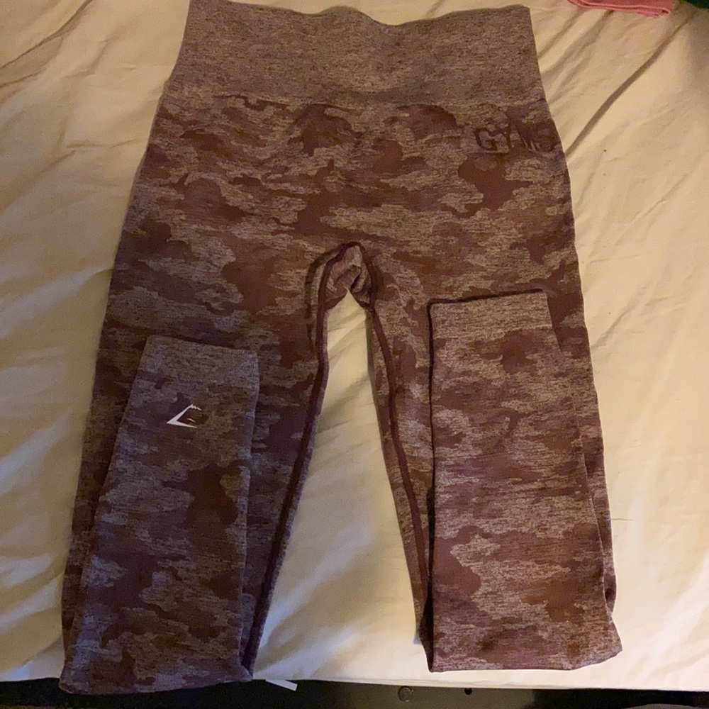 Gymshark Purple Camo-Seamless Leggings Size L